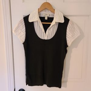 LOFT Sweater/ Button Down Top